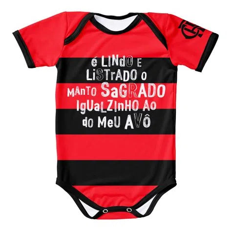 BODY LISTRADO COM FRASE (PROT. UV) FLAMIGUINHOS 033XSF