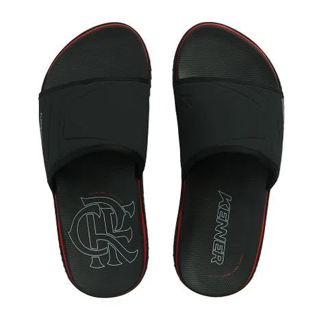 CHINELO SLIDE GO FLA DTN-01 PRETO VERMELHO KENNER