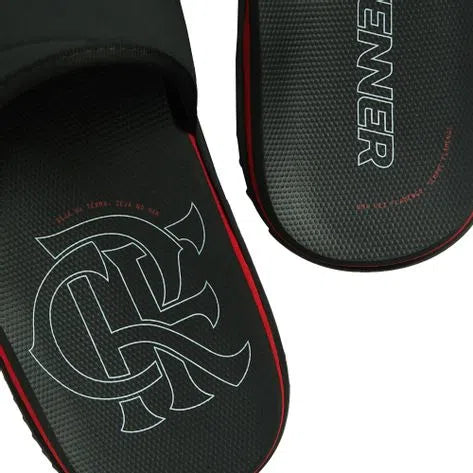 CHINELO SLIDE GO FLA DTN-01 PRETO VERMELHO KENNER