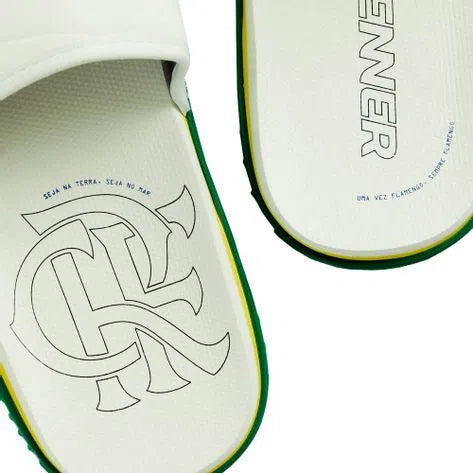 CHINELO SLIDE GO FLA DTN-03 BRANCO VERDE AMARELO KENNER 33436