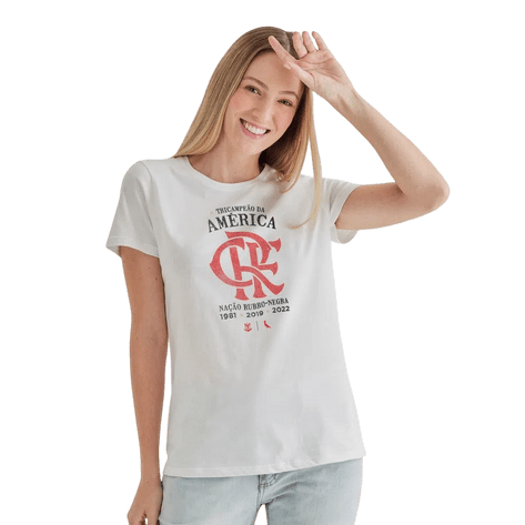 TSHIRT FLA TRI LIBERTA FEM BRANCA